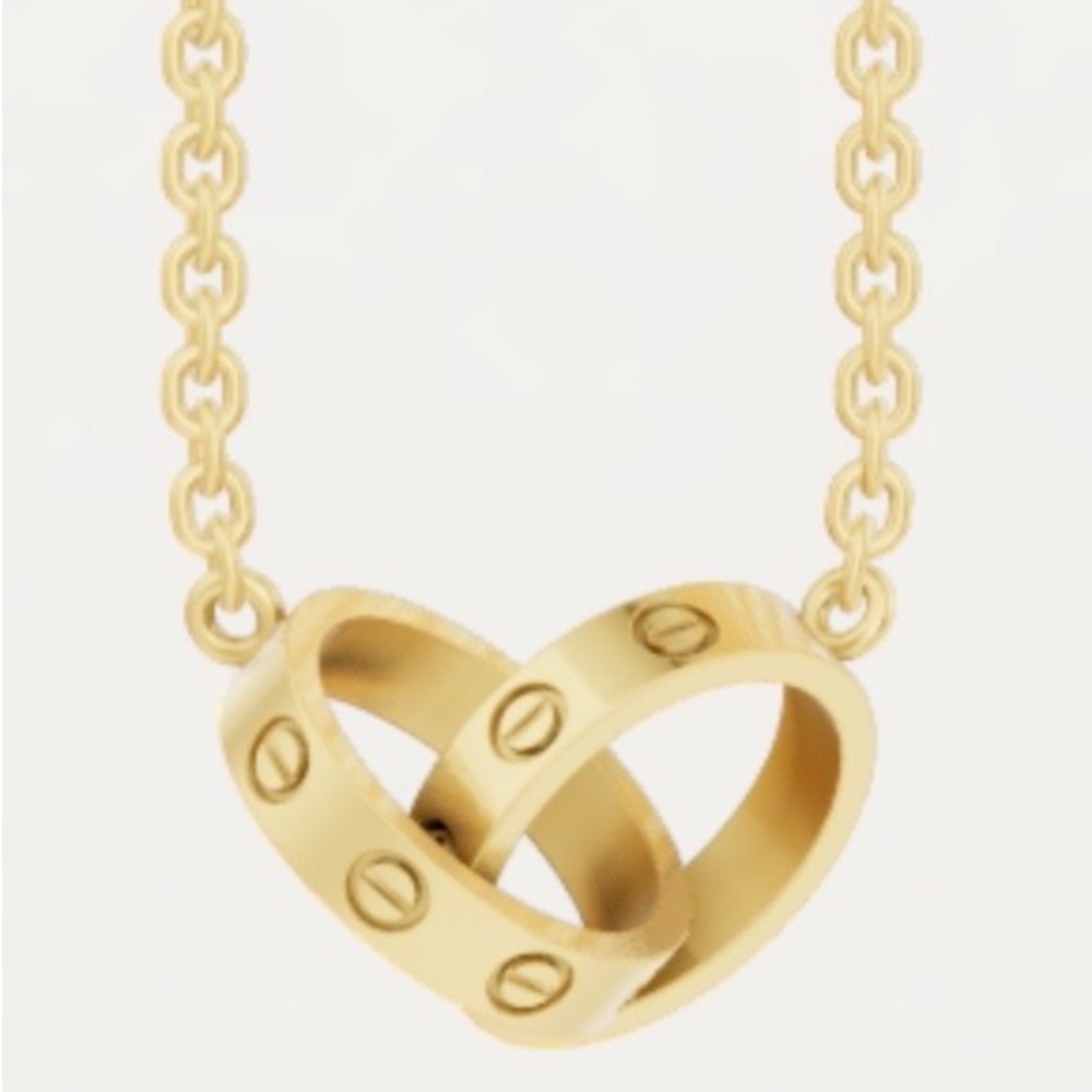 Cartier Gold Interlocking love Necklace - Picture 2 of 6